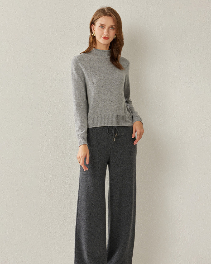 Women's Cashmere Mock Neck Sweater - DAISYSILK