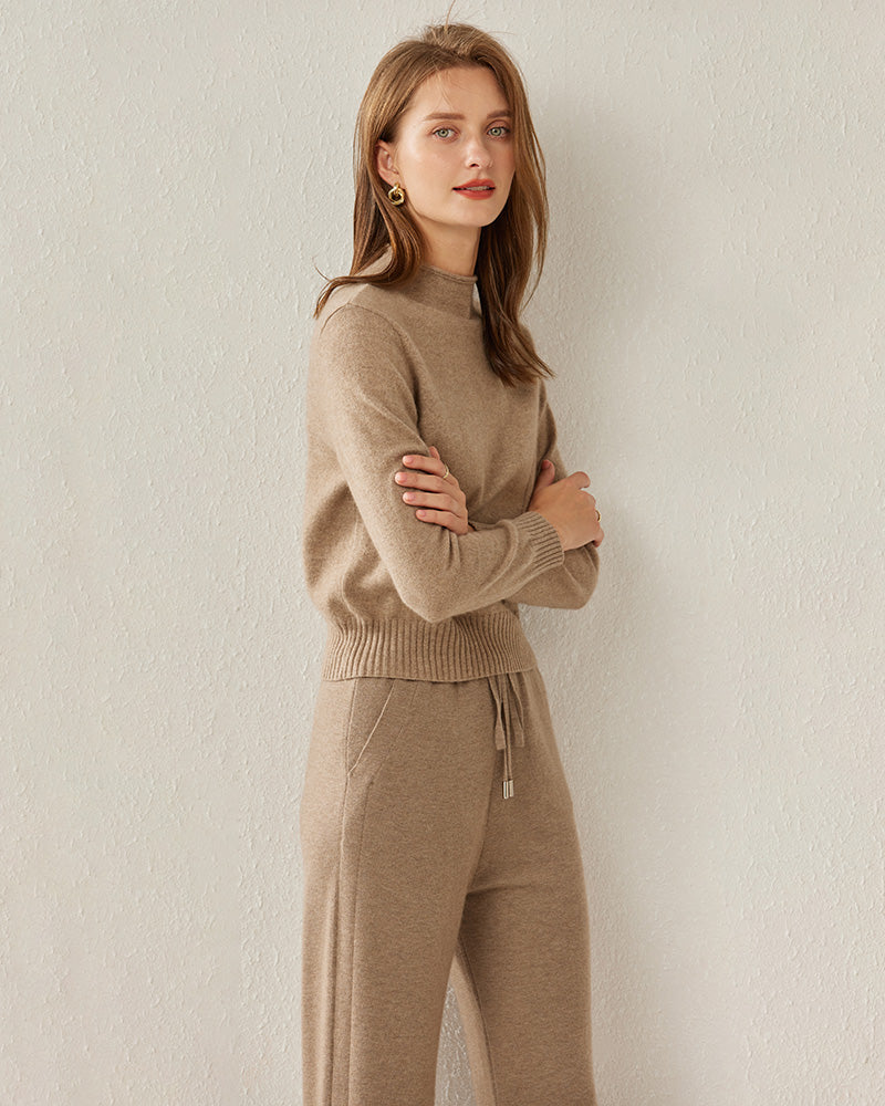 Women's Cashmere Mock Neck Sweater - DAISYSILK