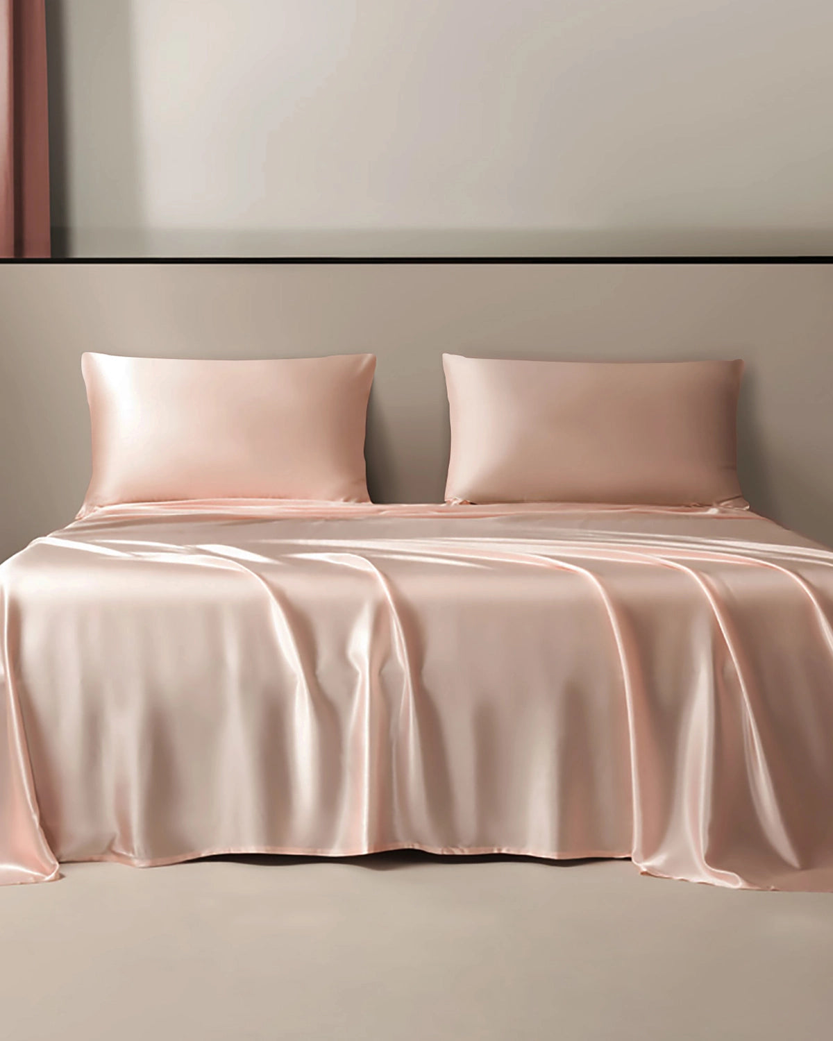 19 Momme 3PCS Silk Flat Sheet Set, Pink