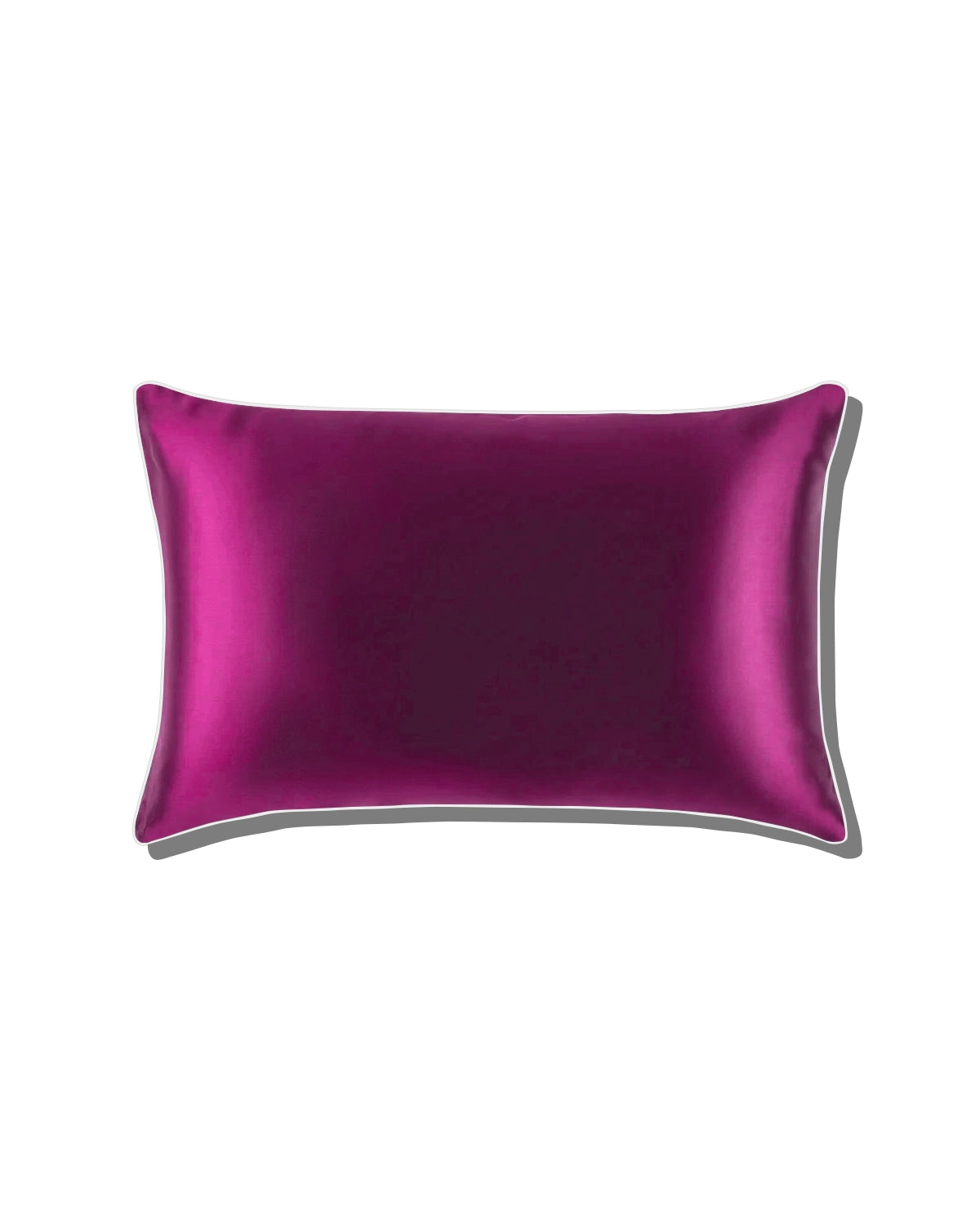 19 Momme Pure Silk Piping Pillowcase, Purple