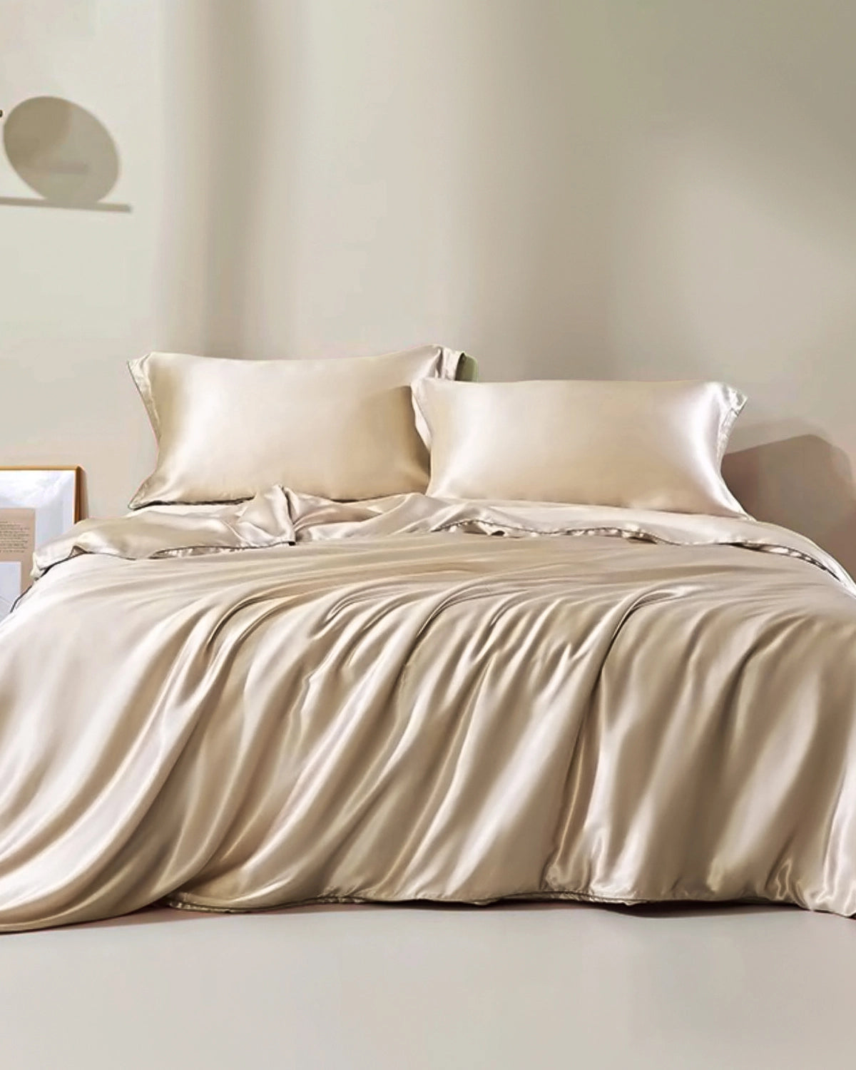19 Momme Seamless Silk Duvet Cover, Champagne