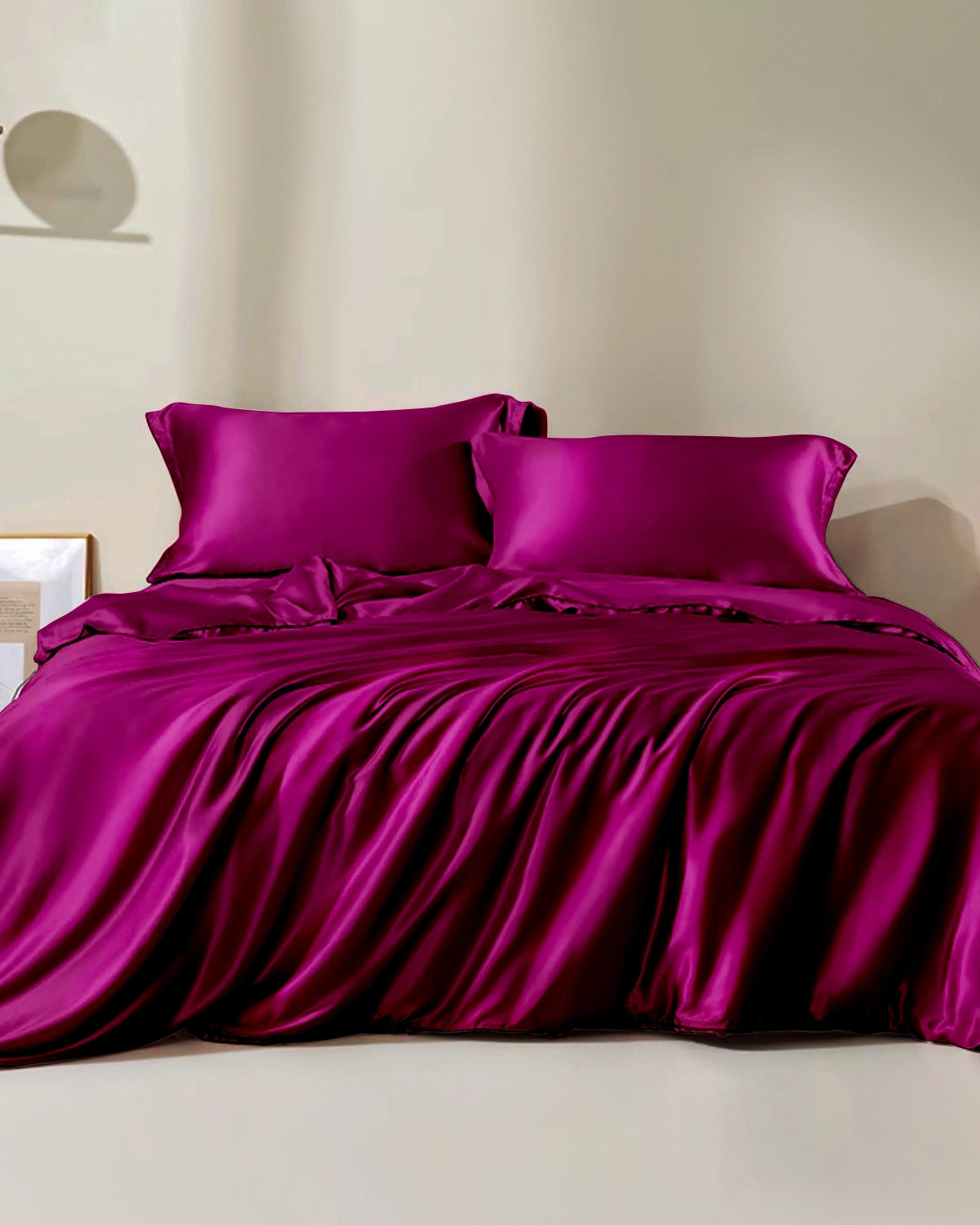 19 Momme Seamless Silk Duvet Cover, Purple