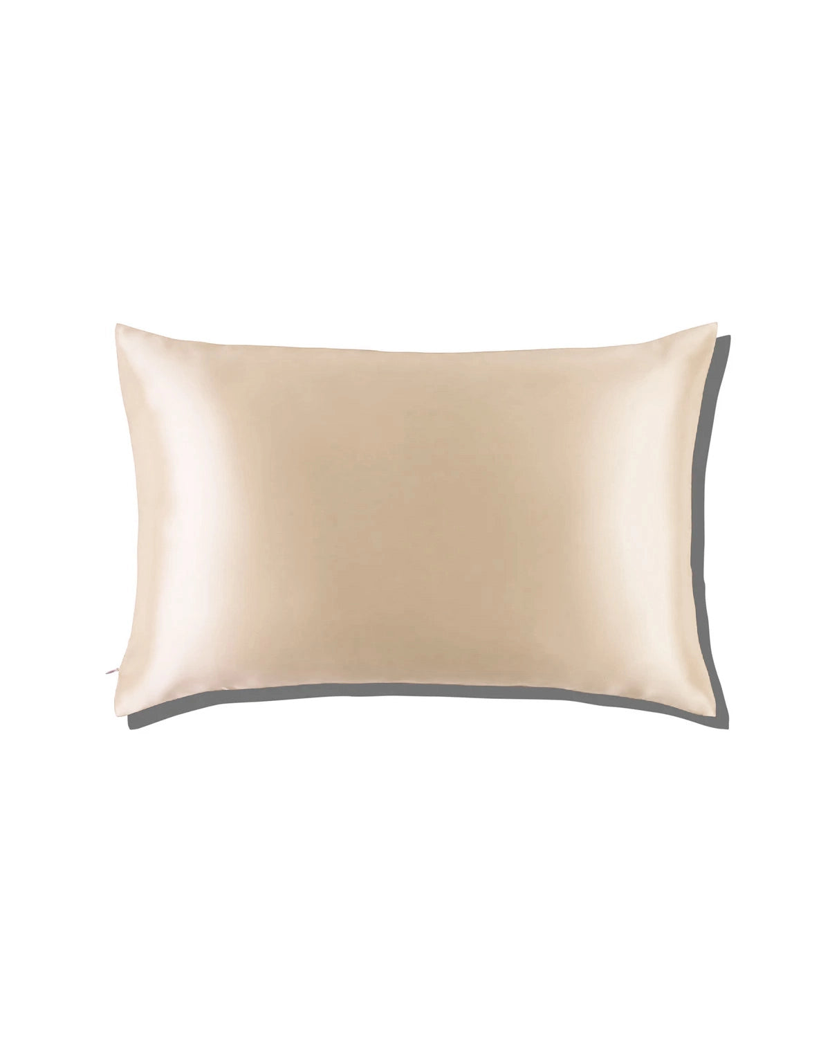 Zippered Single Sided Silk Pillowcase, Champagne