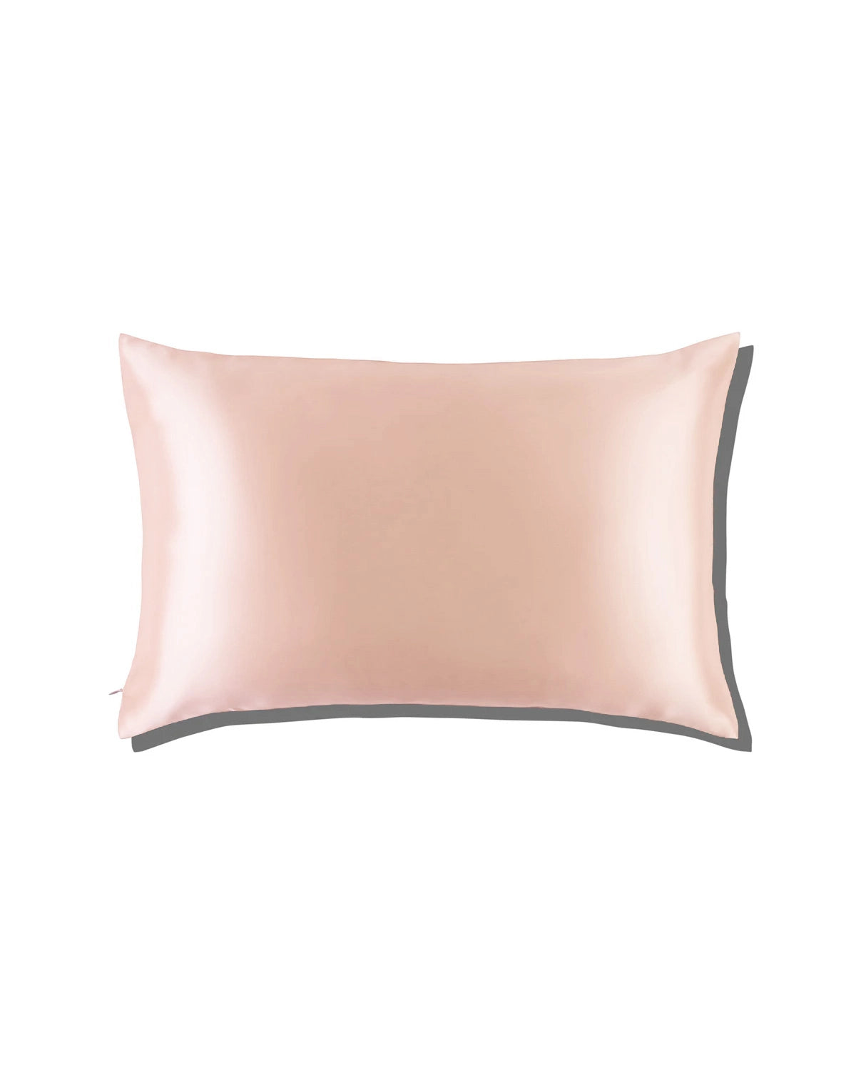 Zippered Single Sided Silk Pillowcase, Pink