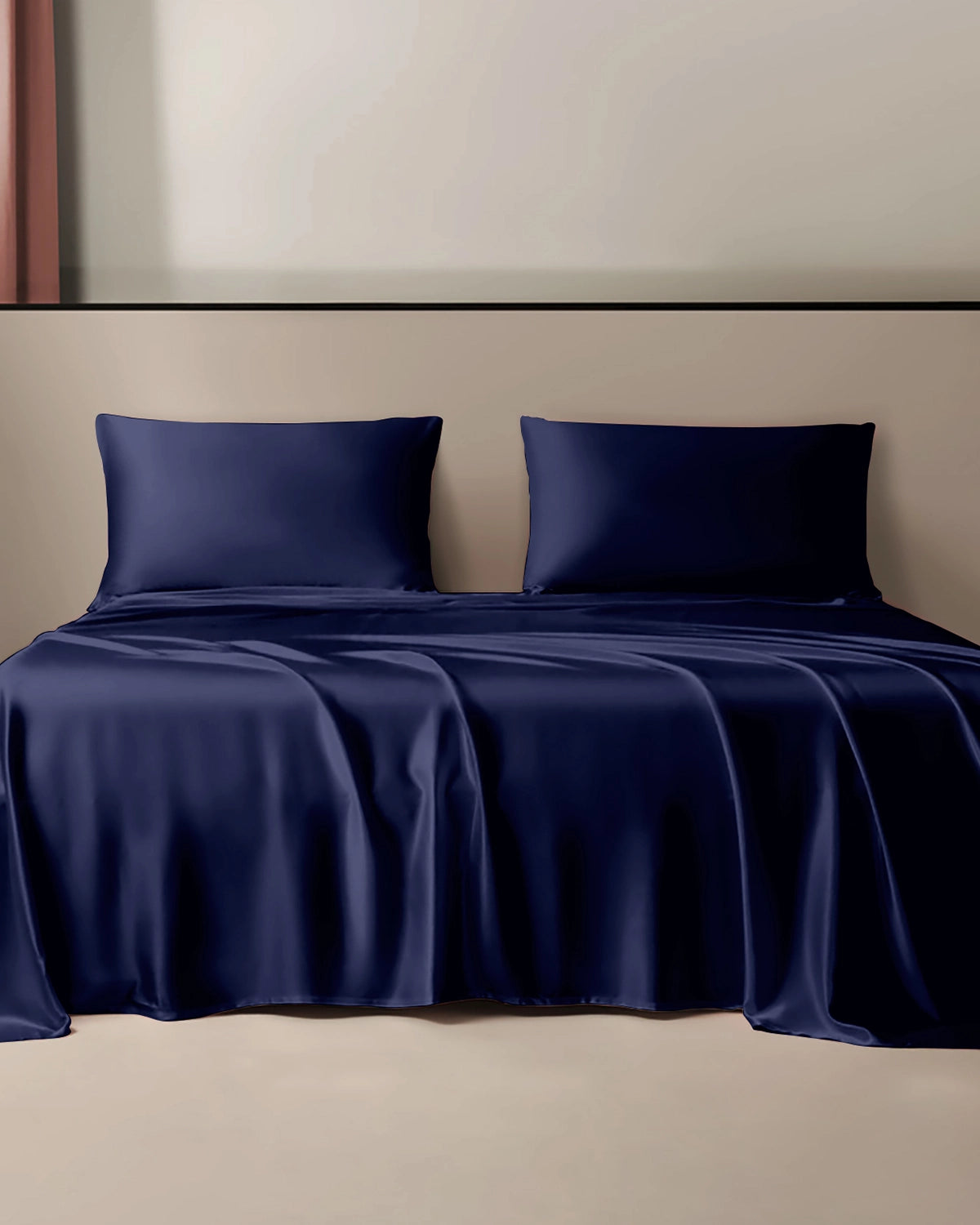 22 Momme 3PCS Silk Flat Sheet Set, Navy