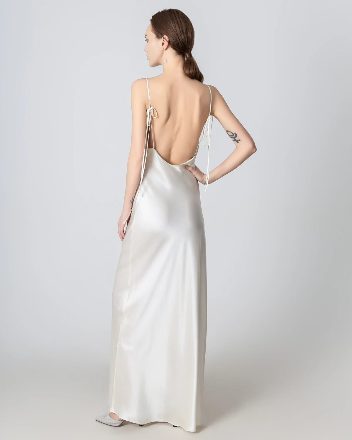 Backless Cami Maxi Silk Dress - DAISYSILK
