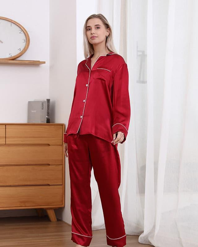 Classic Couple Matching Silk Pajamas Set - DAISYSILK