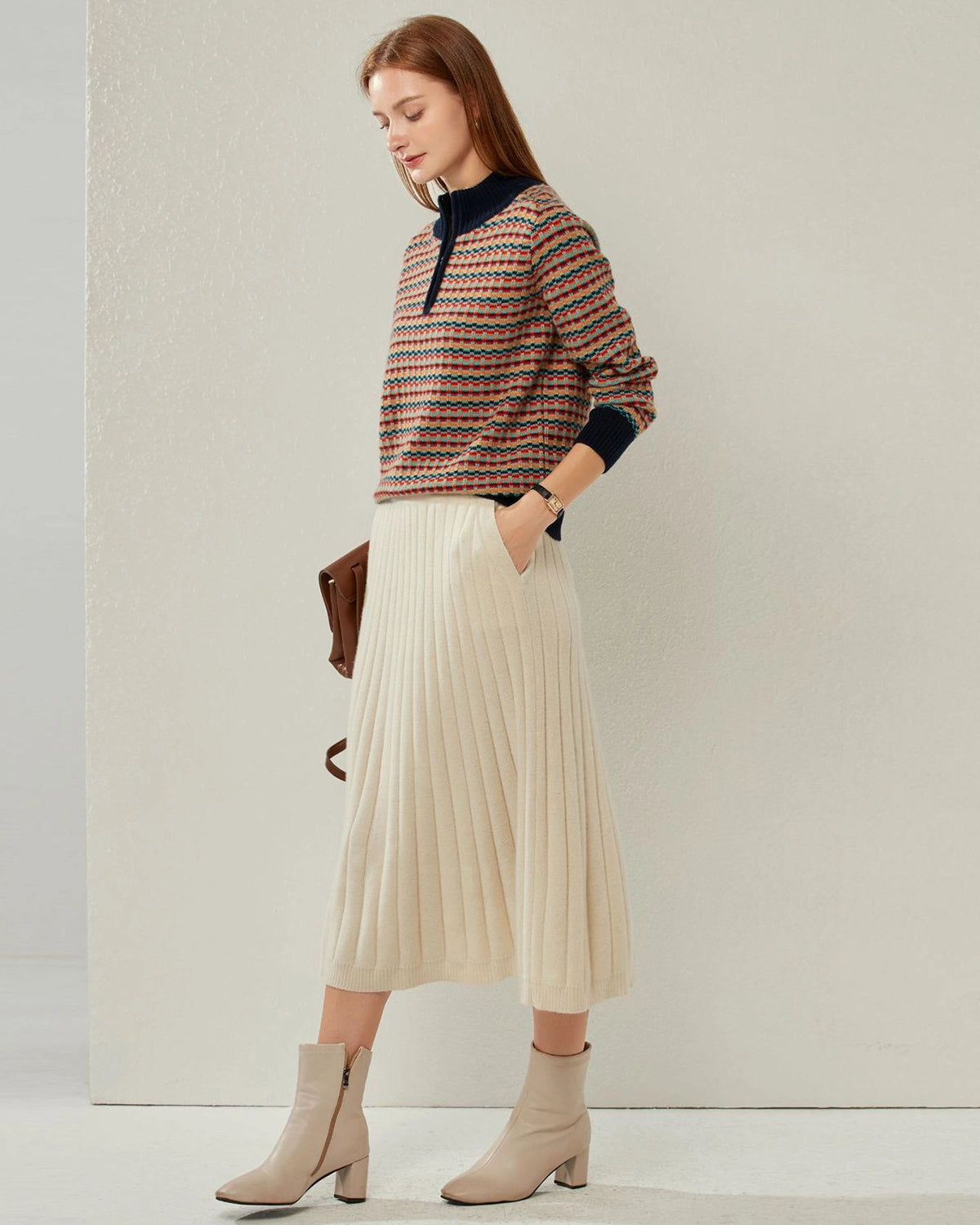 100% Cashmere Classical Turtleneck Sweater - DAISYSILK