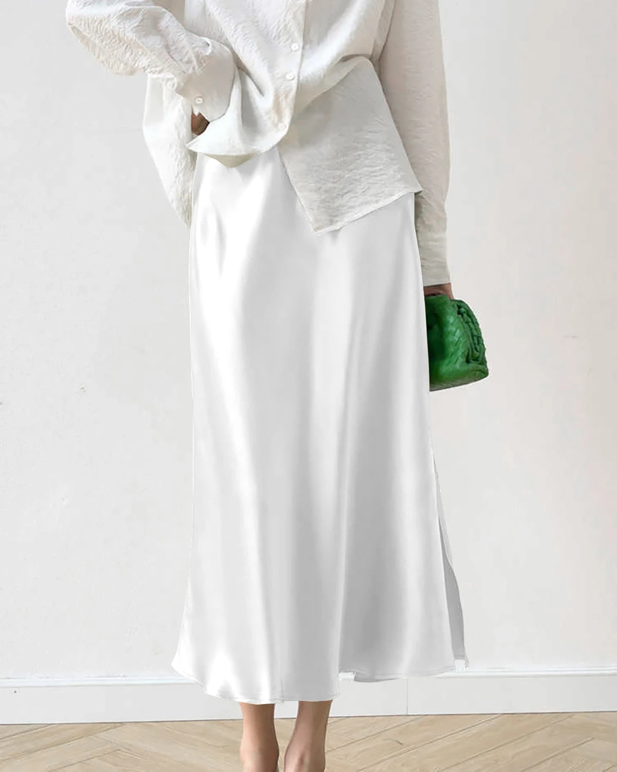 22 Momme Silk Midi Skirt - DAISYSILK