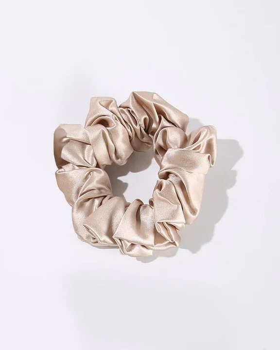 3.5 CM Midi Silk Scrunchies, Champagne