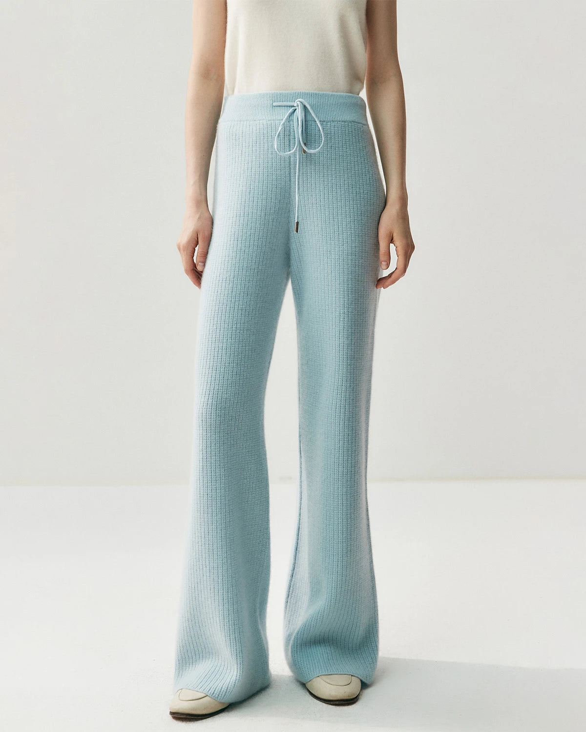 Cashmere Wool Zip Up Hoodie and Straight-Leg Pants - DAISYSILK