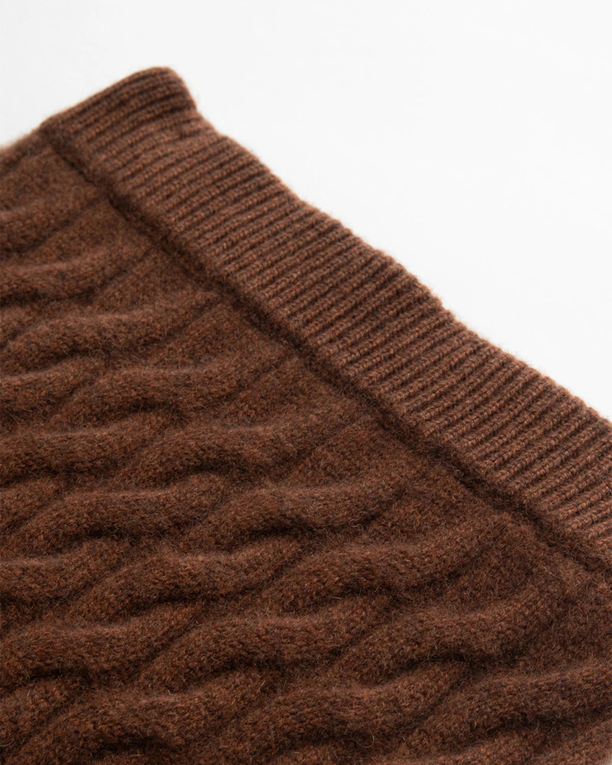 Cashmere Wool Cable Knit Sweater and Skirt Set - DAISYSILK