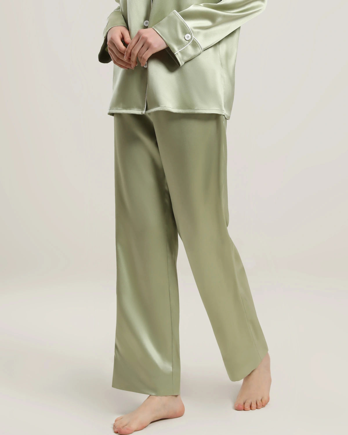 Women's Silk Long Lounge Pants - DAISYSILK