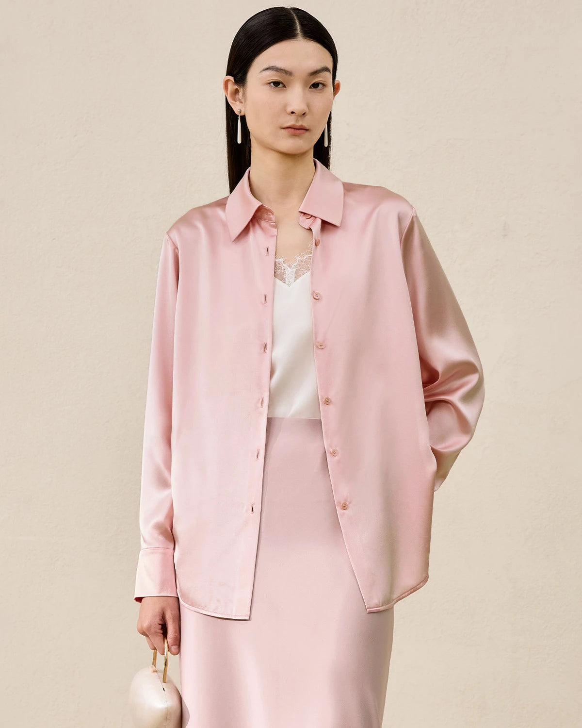 Women's Washable Silk Blouse Basic Style - DAISYSILK