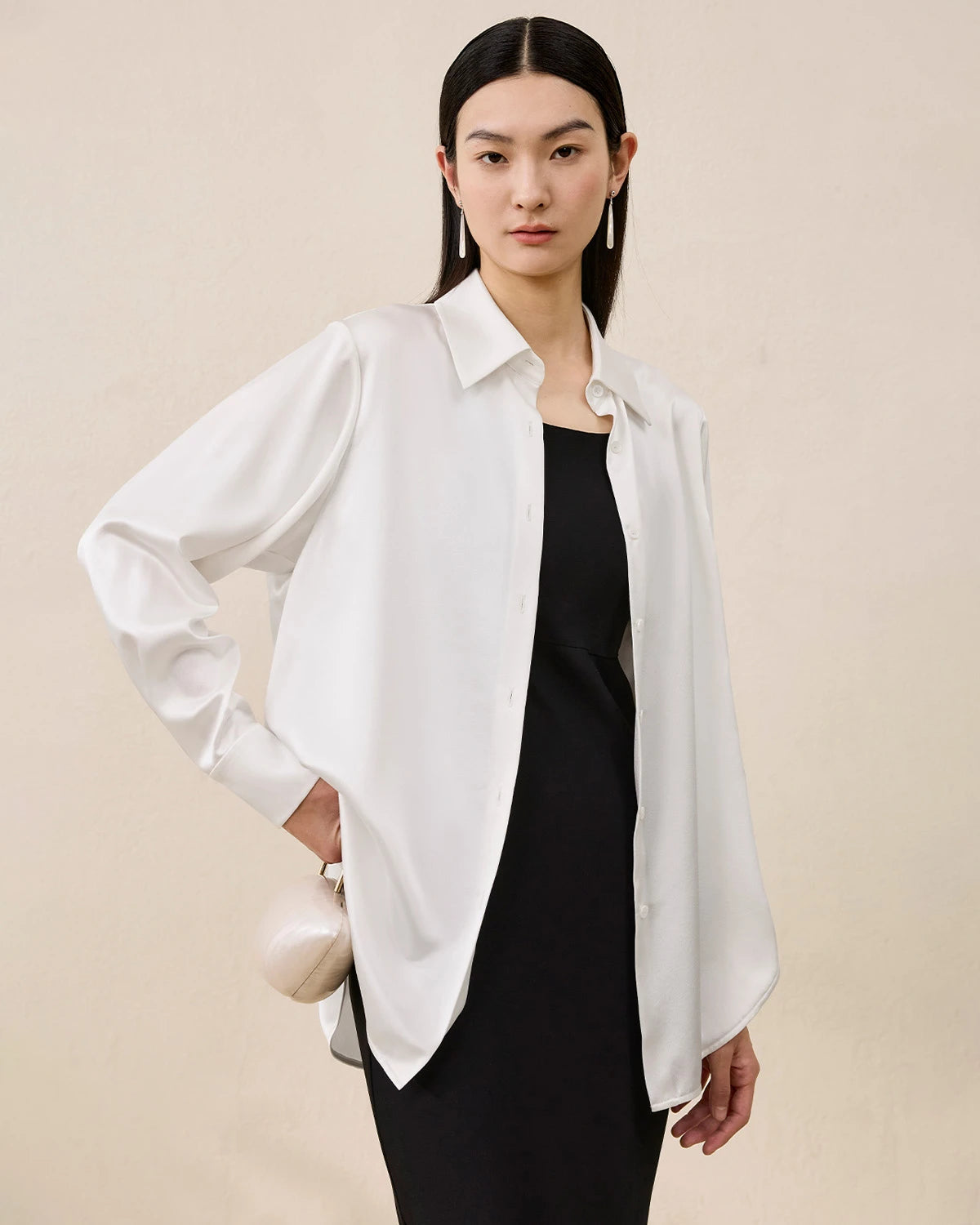 Women's Washable Silk Blouse Basic Style - DAISYSILK