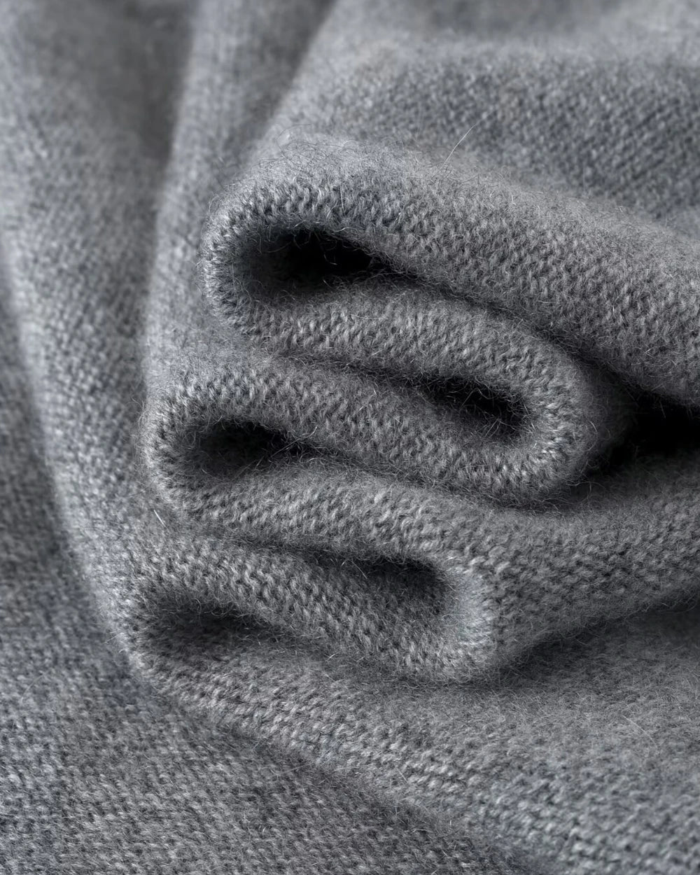 Deep V Neck Cashmere Vest, Grey