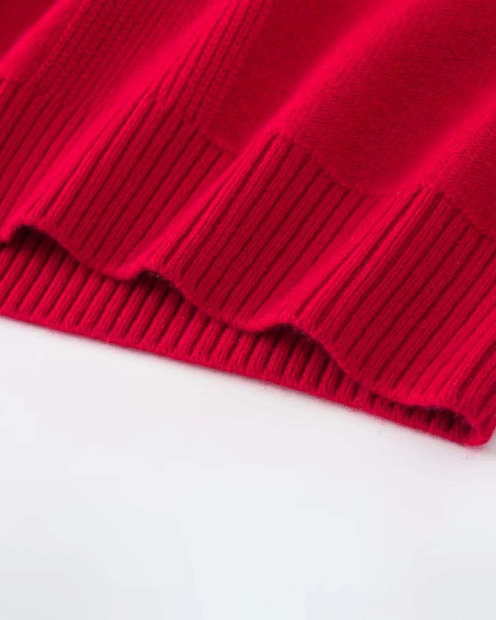 Deep V Neck Cashmere Vest, Red