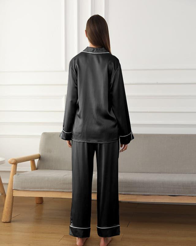 Long Silk Pajamas Home Wear For Couple - DAISYSILK