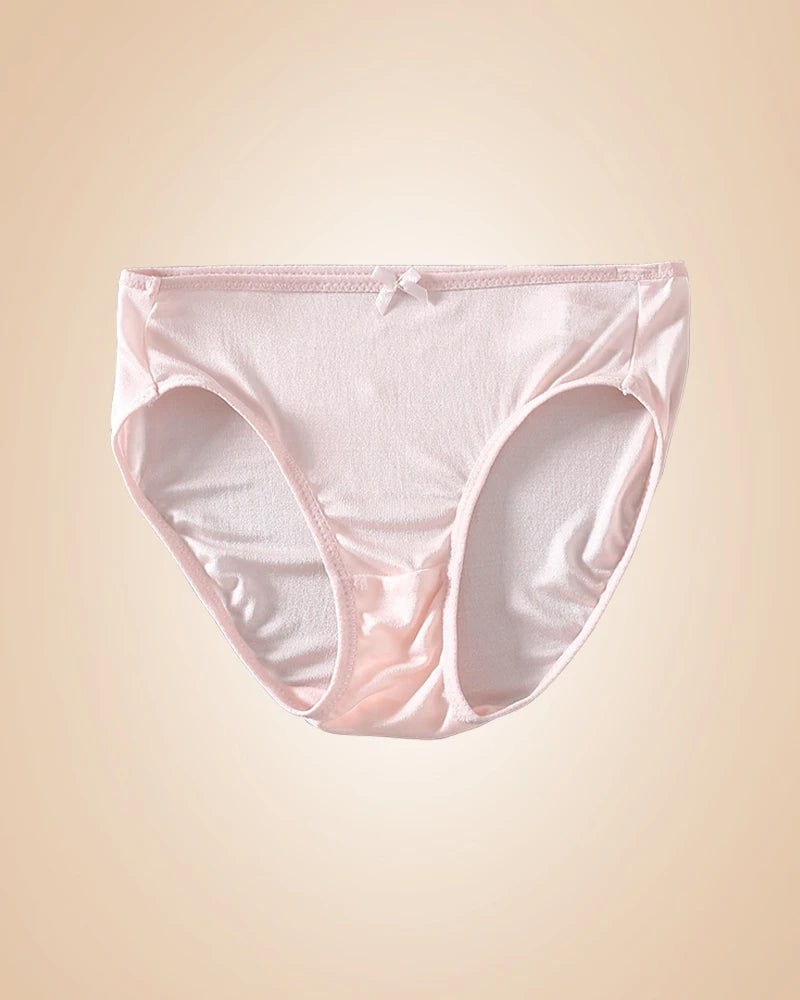 Skin-Friendly Kids Girl Silk Panties, Pink