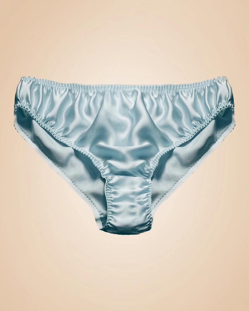 Women's 100% Silk Panties, Blue