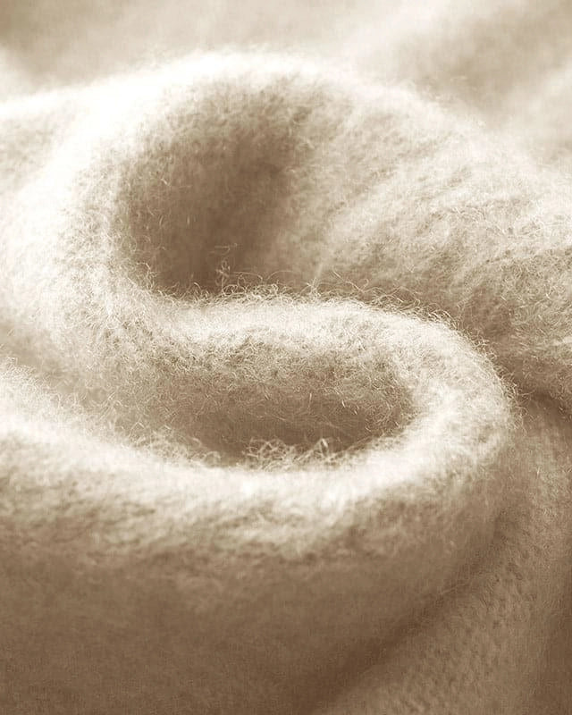 Mock Neck Knit Cashmere Sweater, Beige