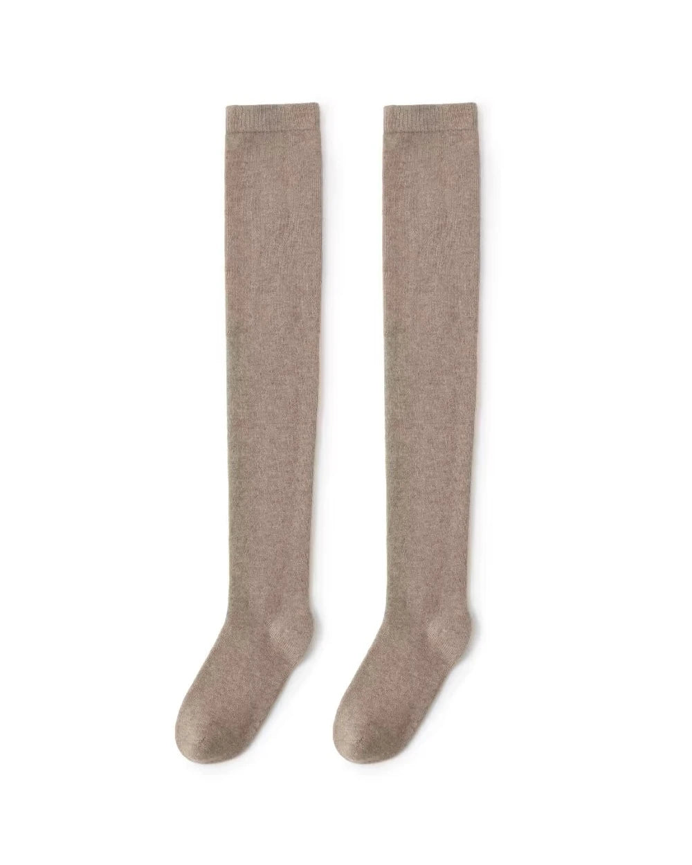 Women's Cashmere Knee-High Socks, Brown