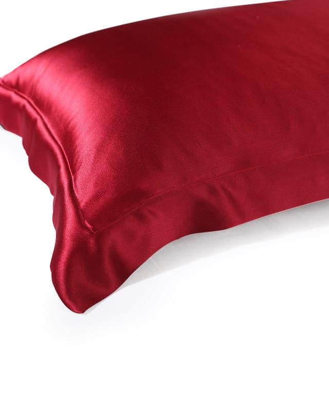 19 Momme Mulberry Silk Oxford Pillowcase, Red