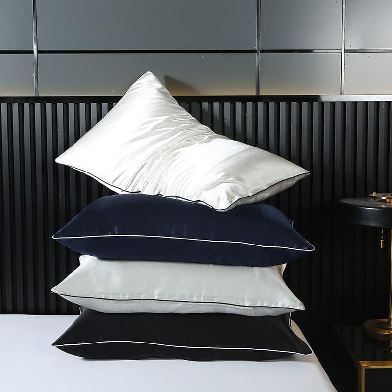 19 Momme Pure Silk Piping Pillowcase