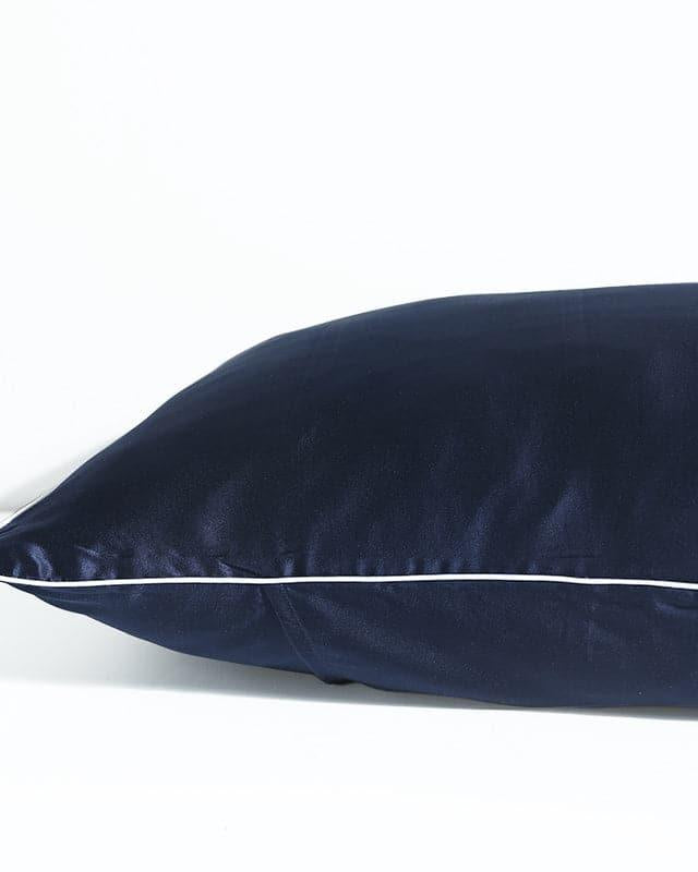 19 Momme Pure Silk Piping Pillowcase, Navy