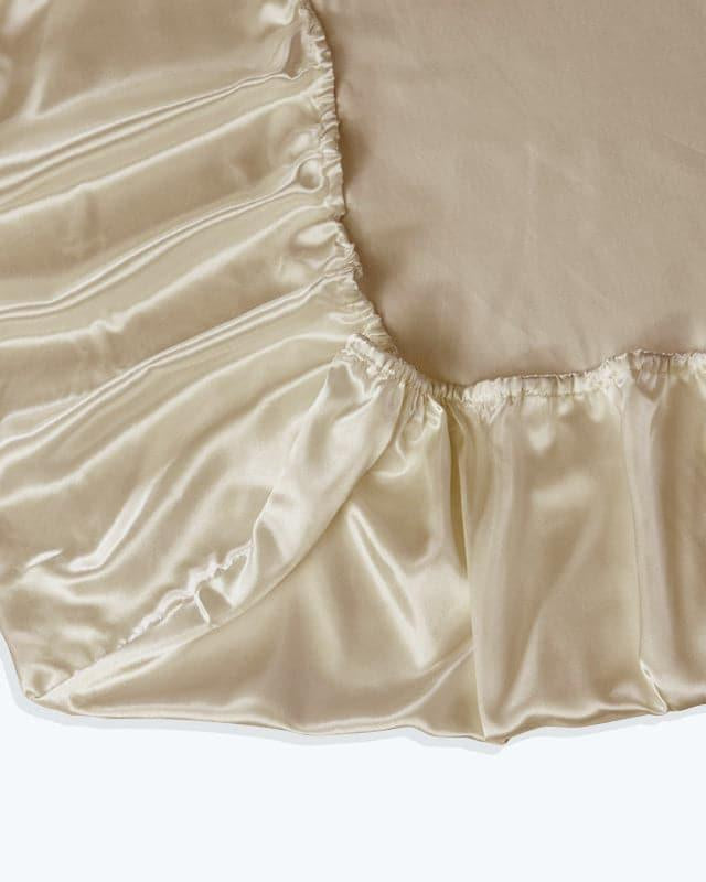 19 Momme Silk Fitted Sheet, Champagne