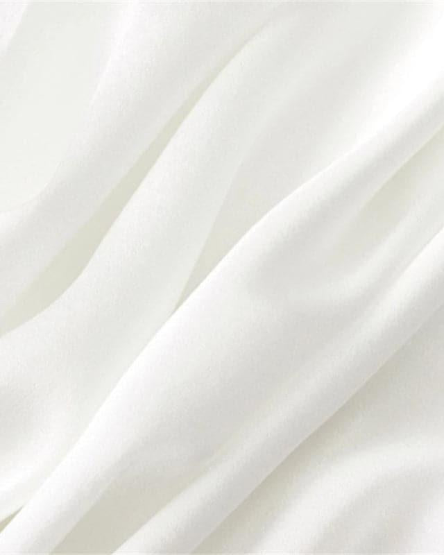 Zippered Single Sided Silk Pillowcase, White