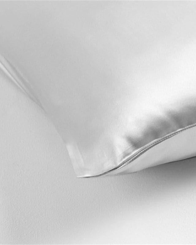 Zippered Single Sided Silk Pillowcase, Grey