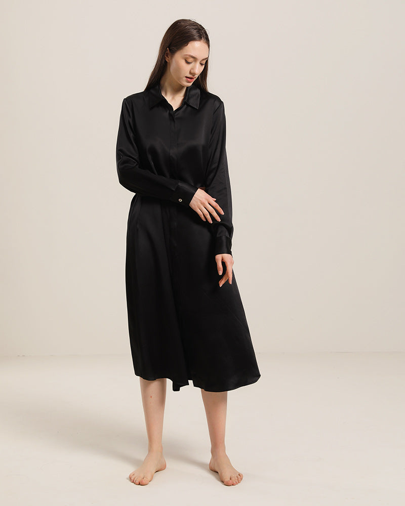 22 Momme Silk Outwear Dress - DAISYSILK