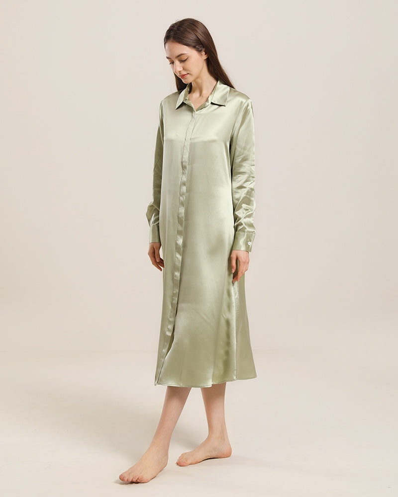 22 Momme Silk Outwear Dress - DAISYSILK