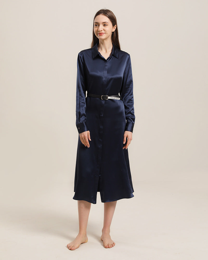 22 Momme Silk Outwear Dress - DAISYSILK