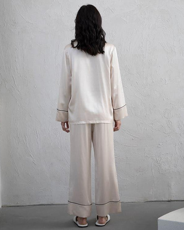 22 Momme Classic Long Silk Pajamas - DAISYSILK