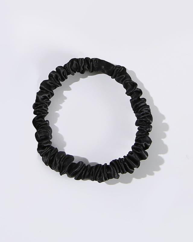 22 Momme Silk Mini Scrunchie, Black