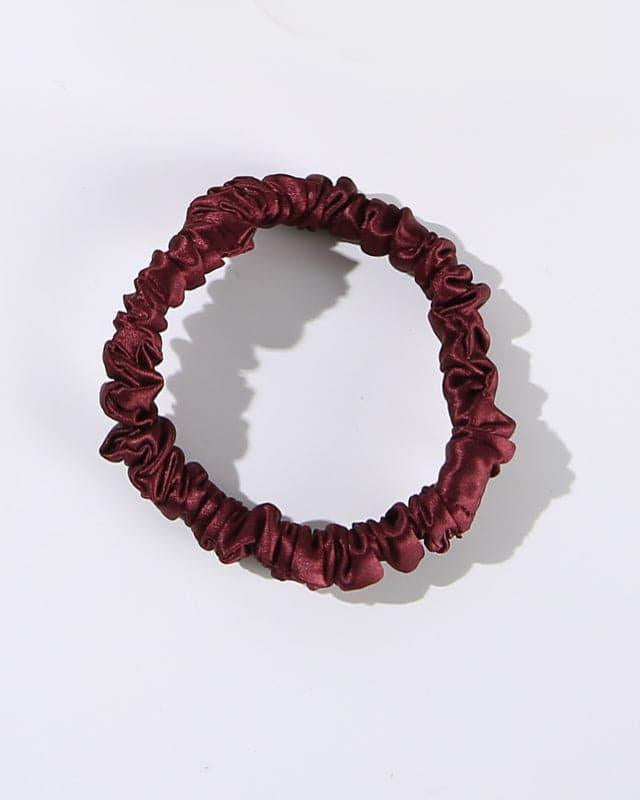 22 Momme Silk Mini Scrunchie, Red