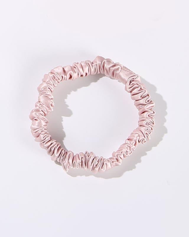 22 Momme Silk Mini Scrunchie, Light Pink