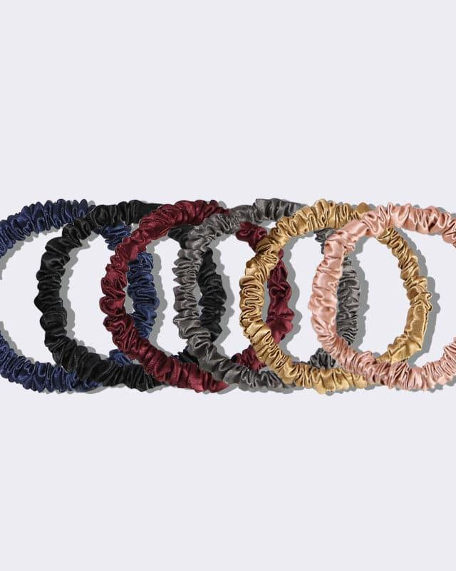 22 Momme Silk Mini Scrunchies 6PCS - DAISYSILK