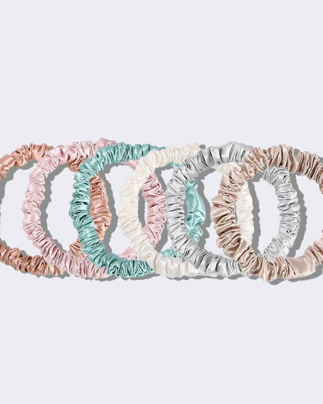 22 Momme Silk Mini Scrunchies 6PCS - DAISYSILK