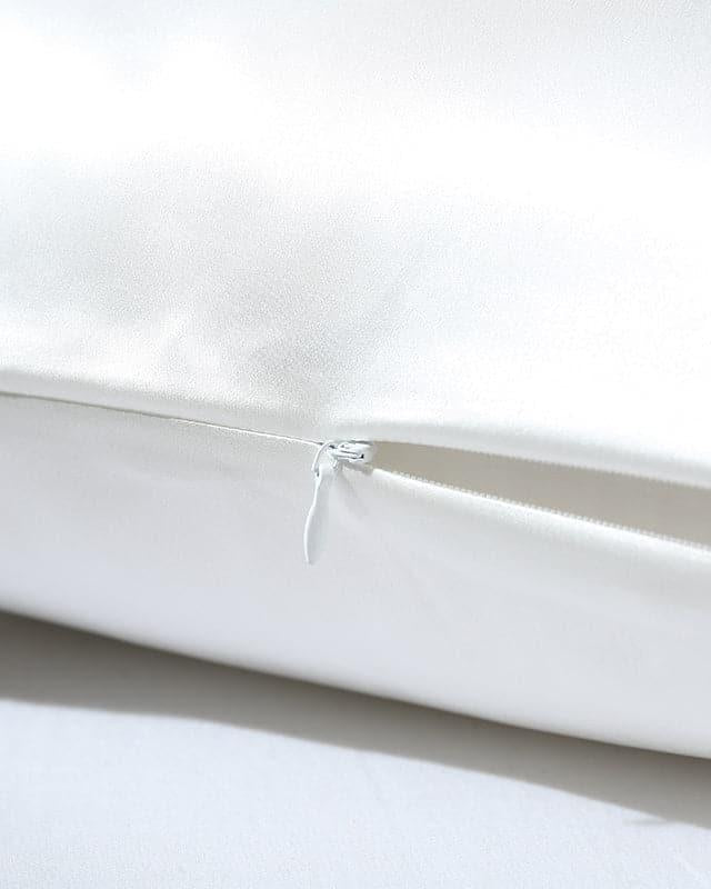 2PCS 19 Momme Silk Hidden Zipper Pillowcases, Ivory