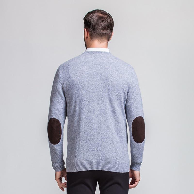 Men's V Neck Cashmere Sweater - DAISYSILK