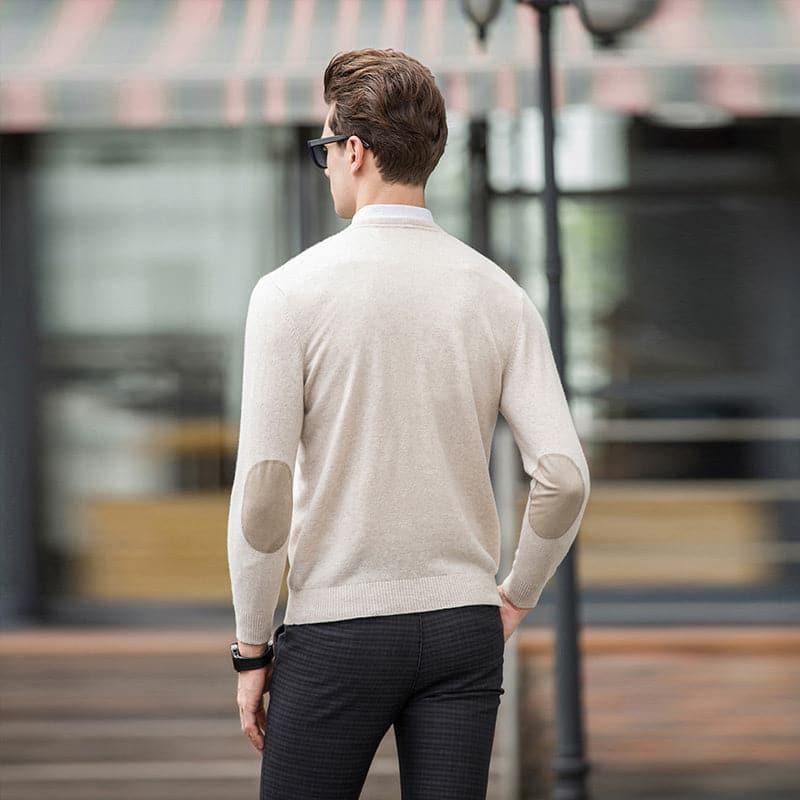 Men's V Neck Cashmere Sweater - DAISYSILK