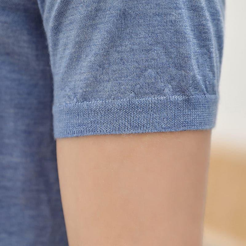 Short Sleeve Cashmere Sweater for Men - DAISYSILK