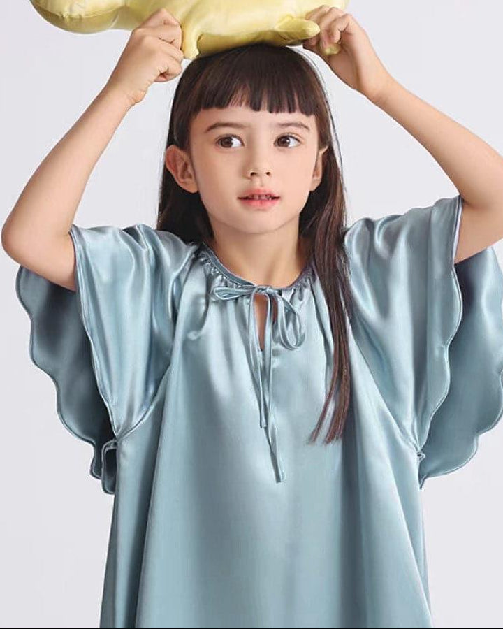 Bat-sleeved Nightdress for Girl - DAISYSILK