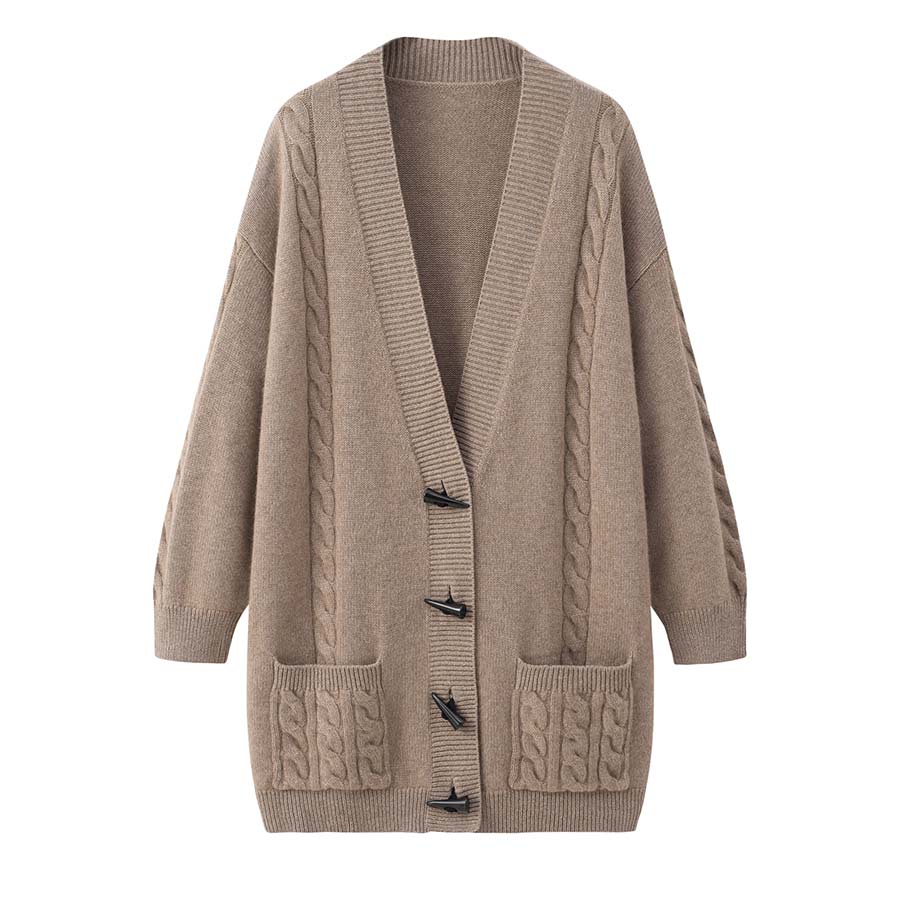Cashmere Medium Length Cardigan - DAISYSILK