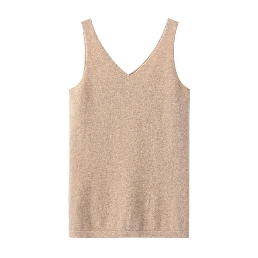 Cashmere V Neck Sweater Vest - DAISYSILK