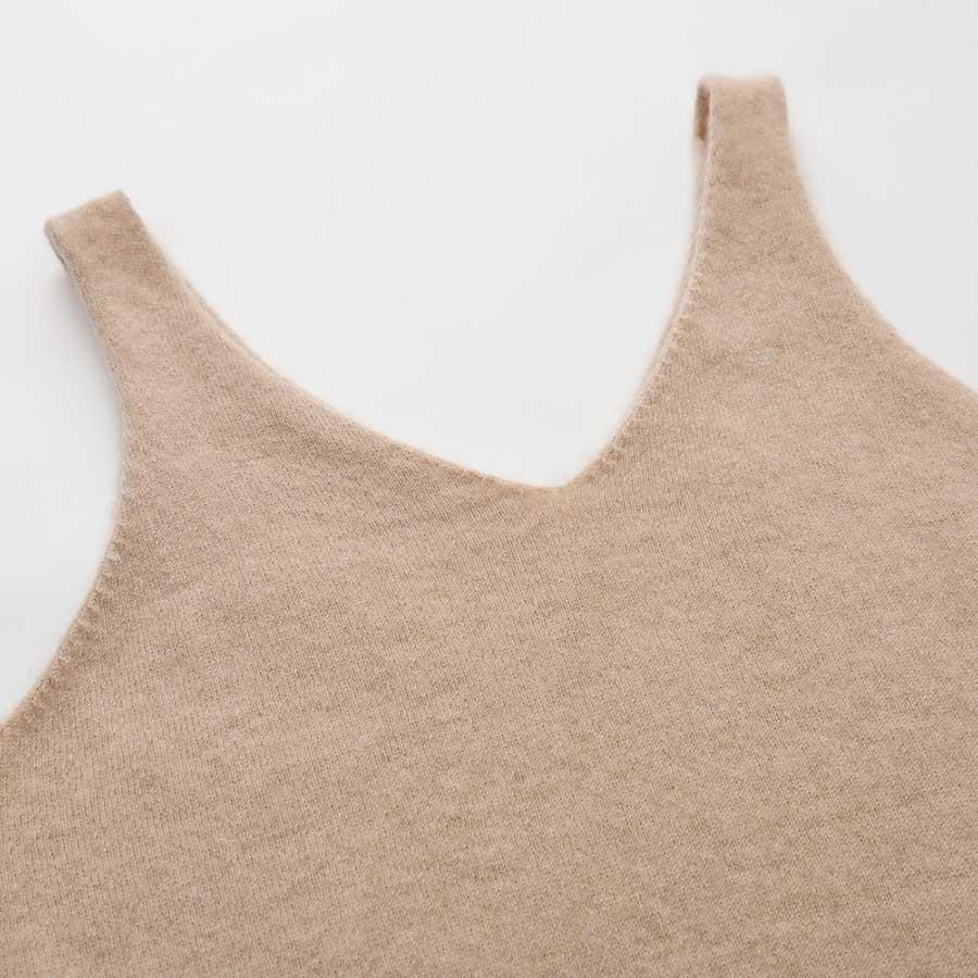Cashmere V Neck Sweater Vest - DAISYSILK