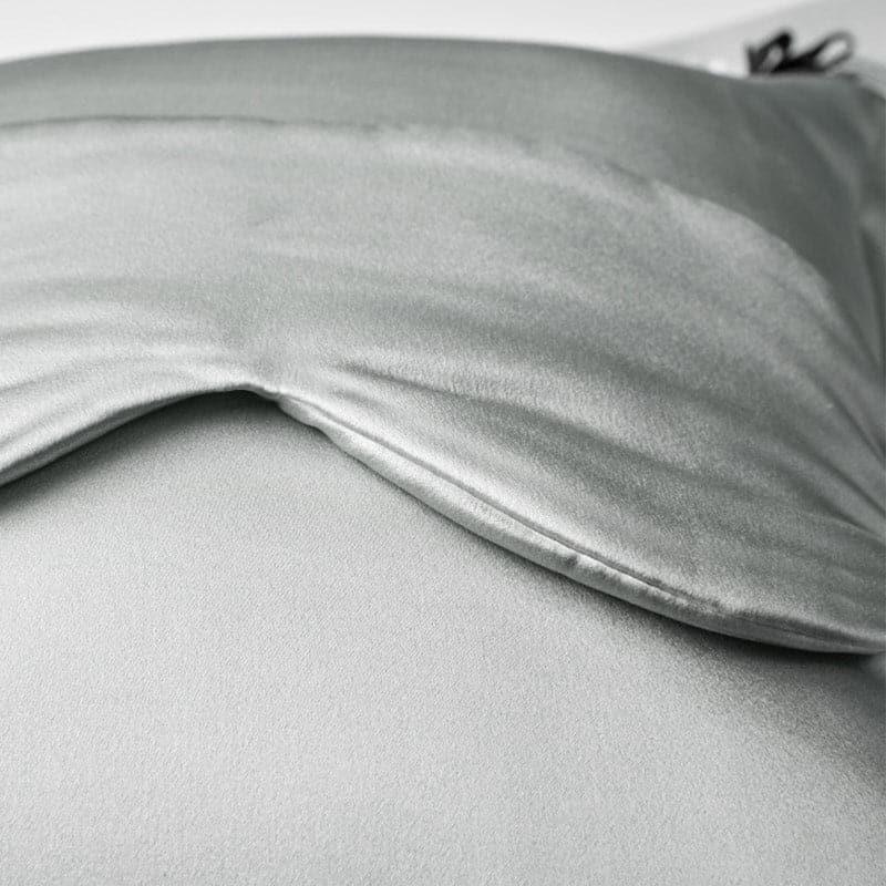 Cushion and Eyemask Silk 2 Pcs Travel Set, Grey